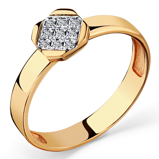 Кольцо, золото, бриллиант, 1-108733-00-00